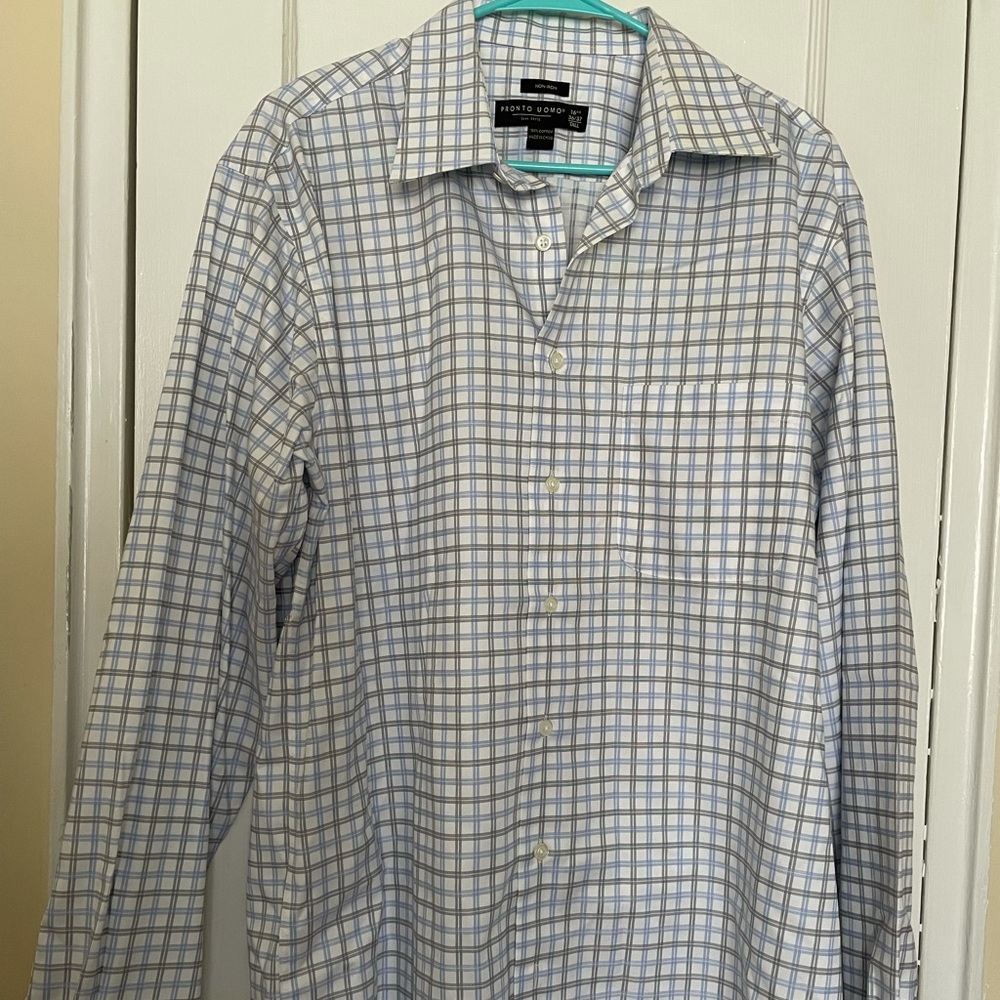 Pronto Uomo men’s dress shirt, size 16.5 neck